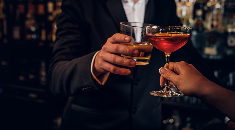 Valentine's Singles Party & Social - two people clinking their glasses