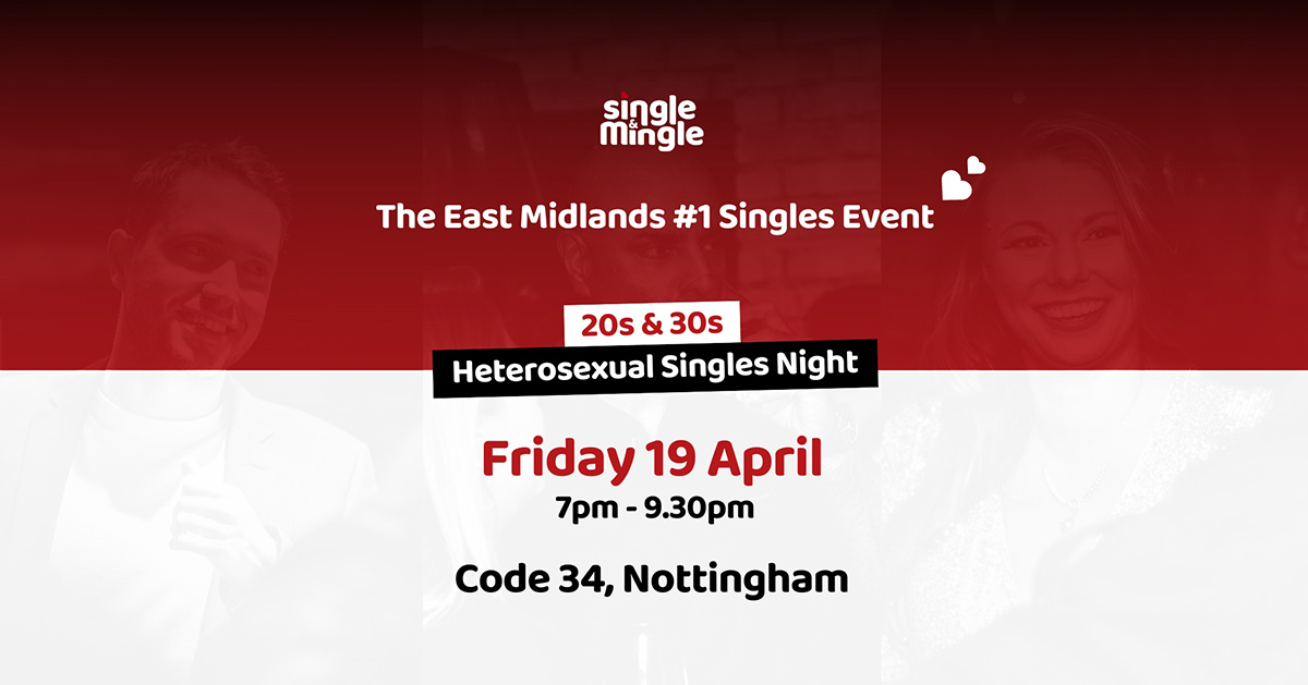 20s & 30s Singles Night at Code 34, Nottingham - Friday 19 April