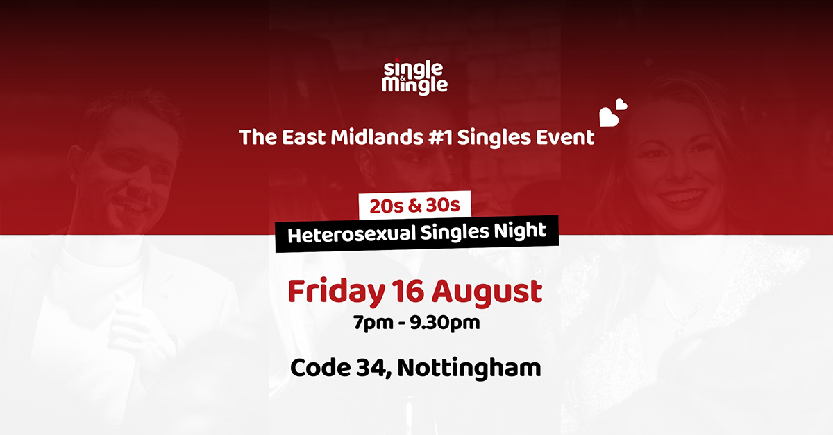 20s & 30s Singles Night - Code 34, Friday 16 August