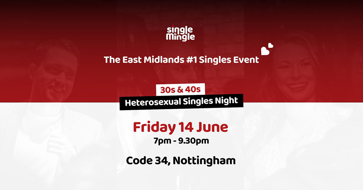 30s & 40s Singles Night - Code 34, Friday 14 June