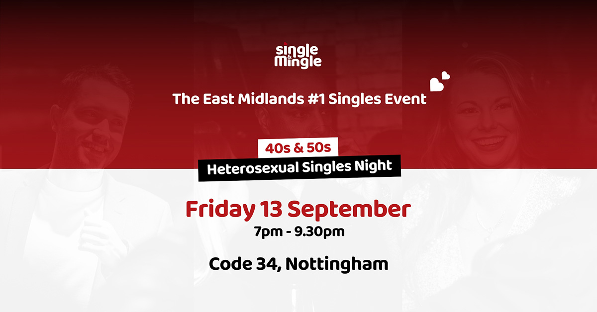 40s & 50s Singles Night - Code 34, Friday 13 September